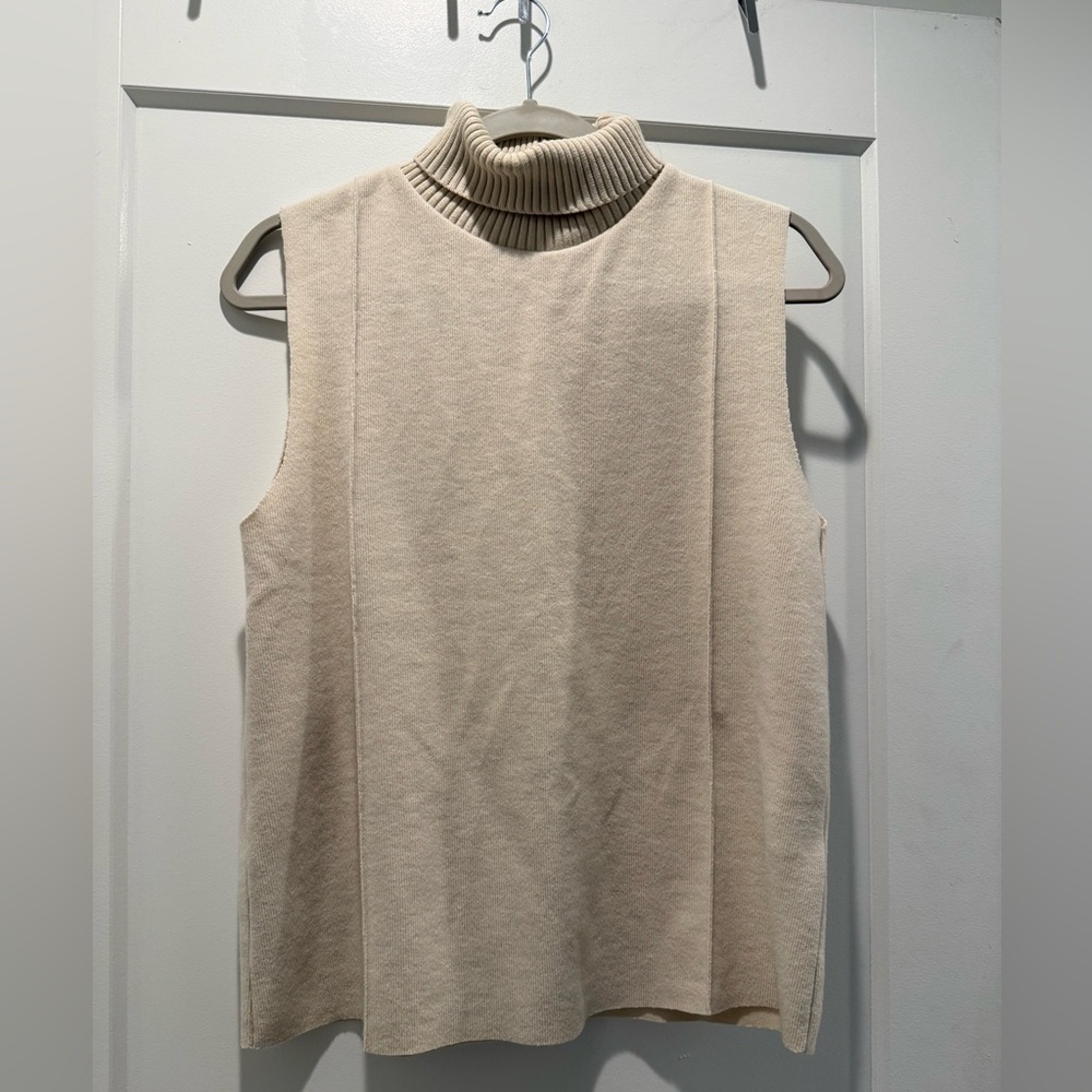 Zara Sleeveless Turtleneck Sweater medium
